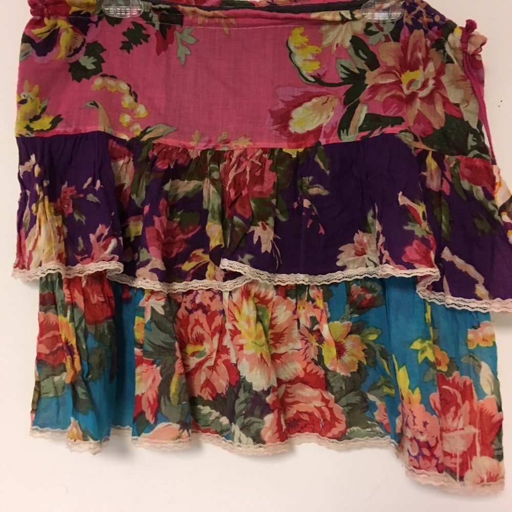 Floral Print Drawstring skirt